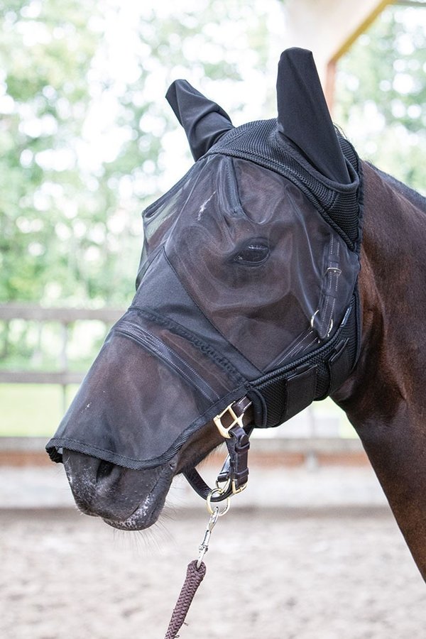 Harrys Horse Fliegenschutzmaske Flyshield, mit Ohren und Nasenteil