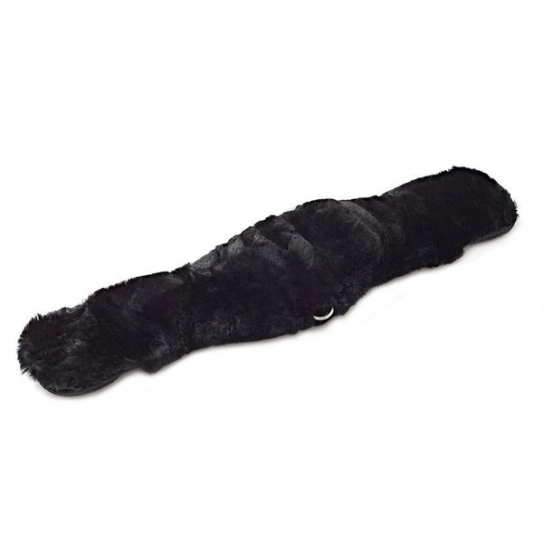 Engel Sattelgurt Dressur mit abnehmbarem Lammfell, schwarz-schwarz